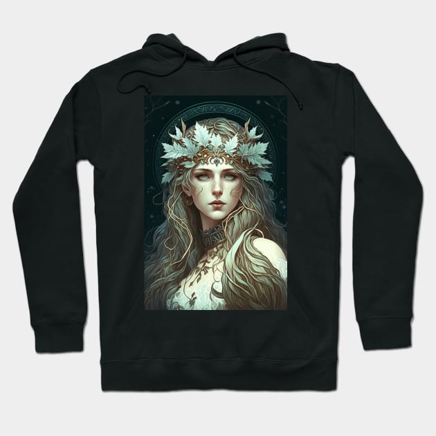 The Winter Queen Hoodie by ArtNouveauChic